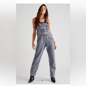 Free People / We The Free Ziggy Overalls in Pink Dreams